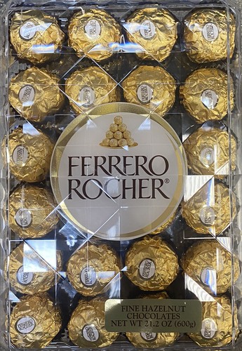Ferrero Rocher Czekoladki z orzechów laskowych 21,2 uncji 48 sztuk - pudełko upominkowe NOWE - Zdjęcie 1 z 2