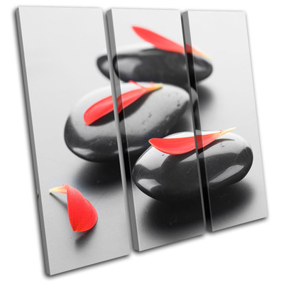 Pebbles Petals Bathroom TREBLE Leinwand Wand Kunst Bild drucken