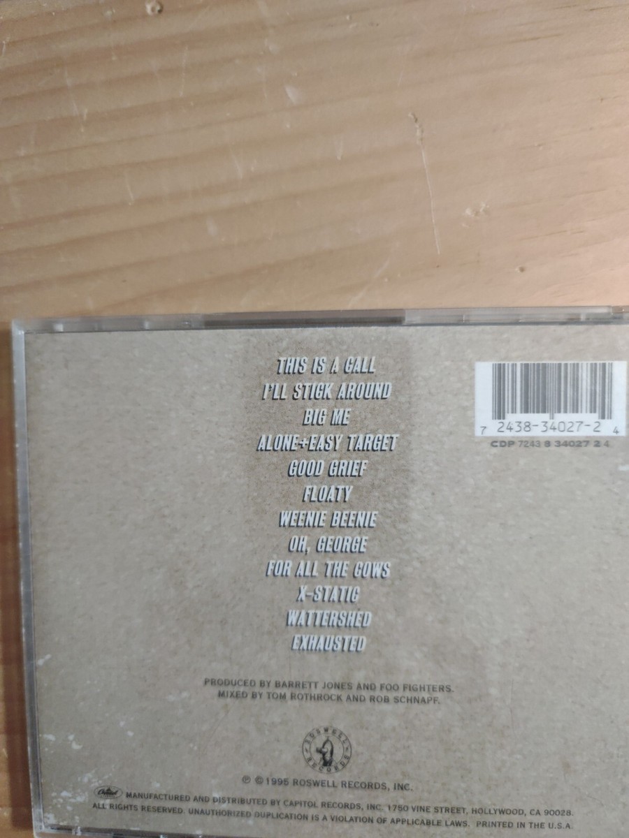 Foo Fighters 1995 self titled CD, with Big Me and I'll Stick