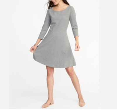 fit and flare jersey dress Fit and flare midi linen shirt dress 5675 main image 1