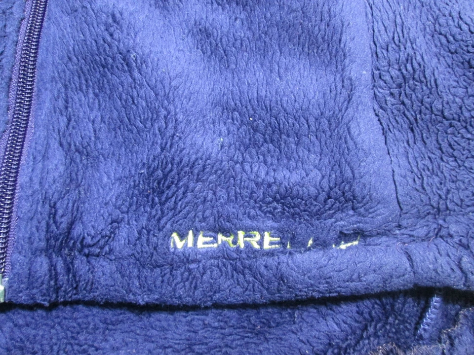 Merrell Womens Size M Faux Fur Jacket Navy Outerwear - Image 3 of 4