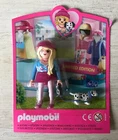 NEW SEALED PLAYMOBIL PINK THE WALKER AND HER DOG SHOPPING FIGURE
