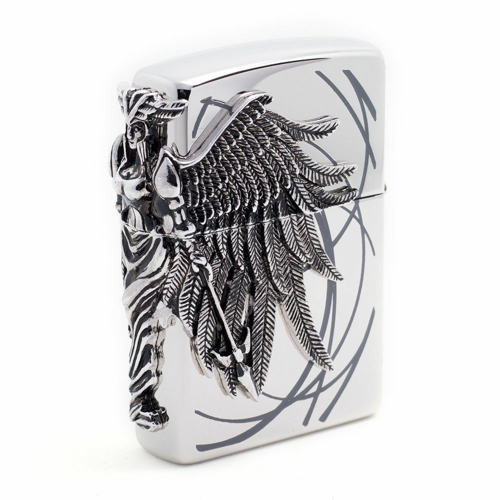 Genuine Zippo Lighter Amazon Nickel Windproof Free Shipping 6 Flints