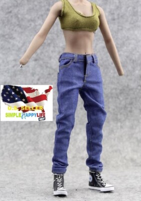 1/6 classic Jeans slim  for 12'' female figure Hot toys phicen worldbox  USA 