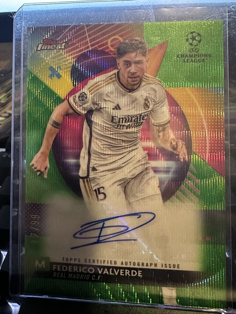 2023-24 Topps Finest UEFA Club Competitions Federico Valverde auto 