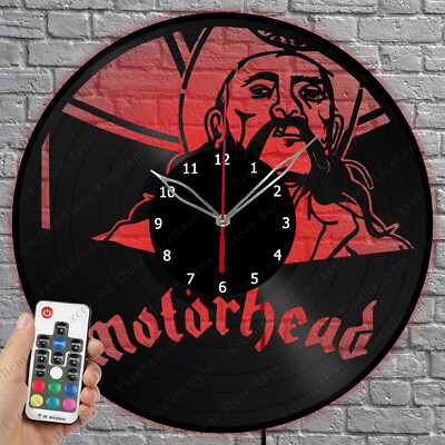 LED Vinyl Clock Motorhead Vinyl Record Wall Clock Home Decor 1218