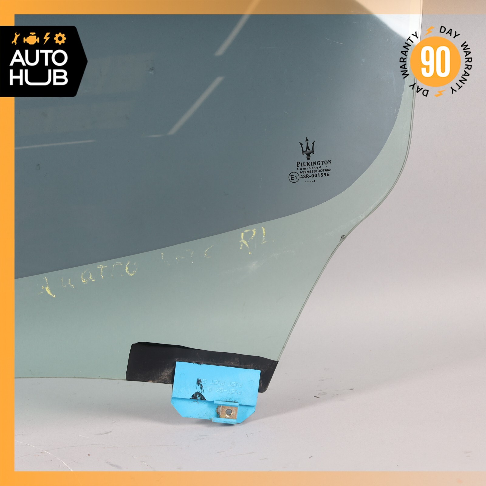 03-13 Maserati Quattroporte M139 Rear Left Side Door Window Glass OEM