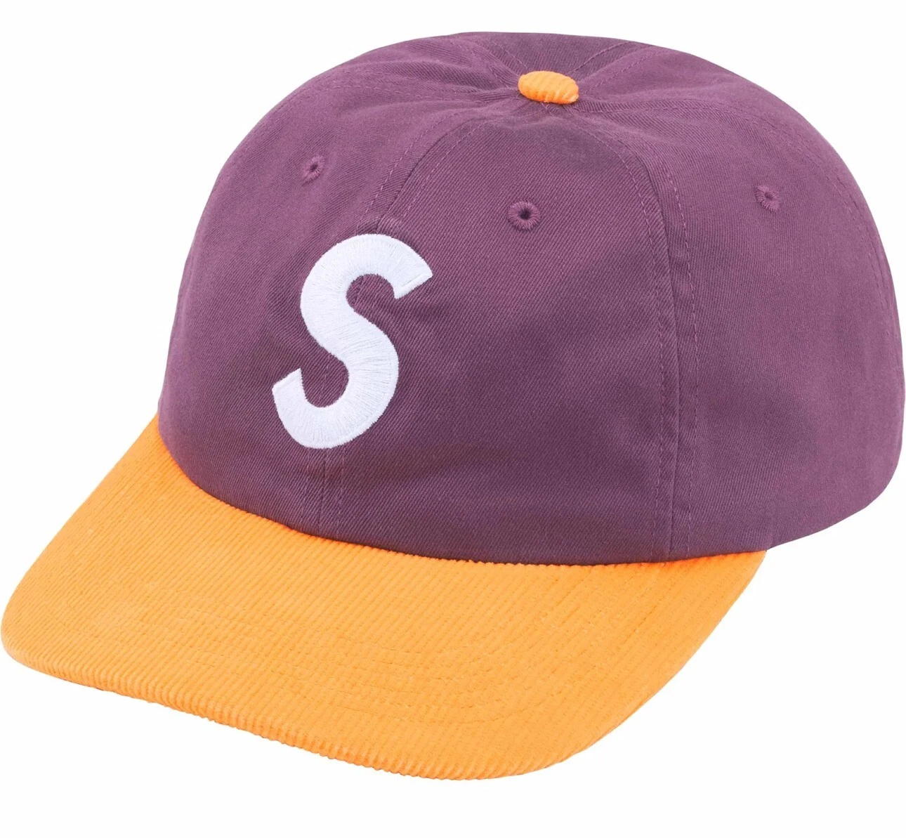 Chapeau Supreme 2 tons logo S 6 panneaux violet poussiéreux commande confirmée 2024 scellé neuf dans sa boîte