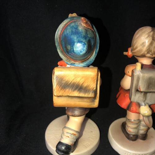 3 GOEBEL HUMMEL FIGURINES 4" TALL #82 School Boy , #81 School Girl & #129 Band - Picture 6 of 12