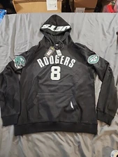 Aaron Rodgers #8 New York Jets Player Name & Number Patches Hoodie Sweatshirt XL