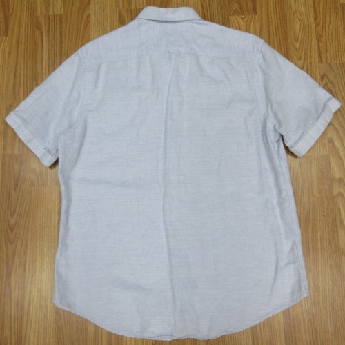 BAIRD MCNUTT REGULAR FIT LINEN/COTTON CASUAL SHIRT PALE BLUE MEDIUM, M - Picture 5 of 5
