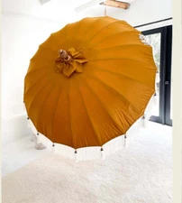 Balinese Bali Hand Made Patio Pool Umbrella Luxury Resort Pop Up Events Bamboo