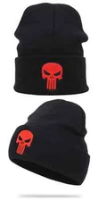 Punisher Red LOGO   BEANIE SKULL CAP NEW!