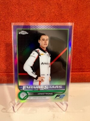2022 Topps Chrome Formula 1 F1 Marcus Armstrong #84 Purple Green Refractor SP