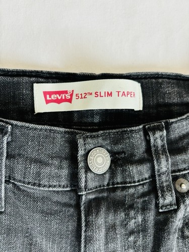 LEVIS Levi Strauss 512 Slim Taper Black Skinny Jeans Pants Women's Size 26W 27L - Picture 2 of 11