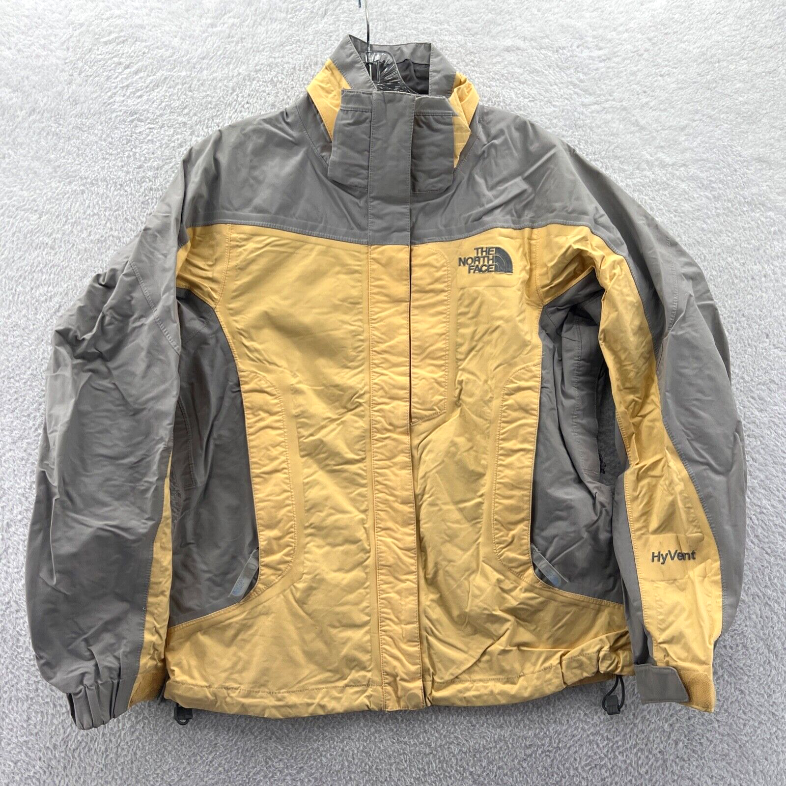 The North Face Hyvent Waterproof Windbreaker Jacket for Women in Small Yellow