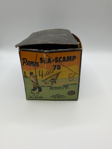 Penn Sea-Scamp vintage n. Mulinello da Pesca 78 con Scatola e Manuali Originali - CIB - Foto 2 di 13