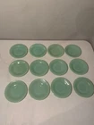 Vintage Fire King Jadeite 6 Inch Plate Jane Ray Pattern RIBBED 50s Lot Of 12
