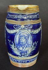 Royal Doulton WWI President Woodrow Wilson Peace with Victory Stoneware Jug 8182