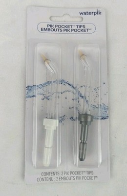 WaterPik PP-100E Pik Pocket Replacement Tips for Water Flosser 2 Count Pack of 1