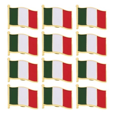 12 Pcs Flaggennadel-schmuck Italienische Pin Patriotisches Abzeichen
