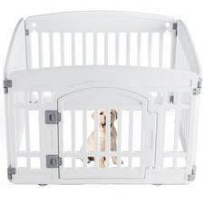 Expandable 4-Panel Pet Playpen   24  Indoor/Outdoor Puppy Fence for Medium Do...