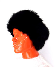 Pelliccia FUR Colbacco Cappello Sz.55 Volpe SHADOW  Black Fox Fuchs ho visone