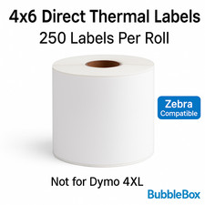40 Rolls Direct Thermal Labels 4x6 Labels 250/Roll For Zebra 2844 Eltron ZP450