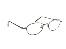 Nautica N9002 088 Brown Matte Gunmetal Oval Metal Eyeglasses 46-18 125 NEW