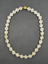 Bijou Lalique - Rare Collier Or 18K et Perles Torsadées
