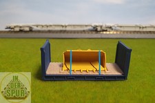 Spur TT Flat Rack Beladung Baggerschaufel 20 ft Modellbahn Verladung Transport