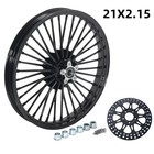 21x2.15 Fat Spoke Front Wheel Rim Rotor For Harley Softail Standard Custom FXSTC