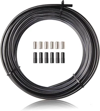 Bike Brake Cable Housing 5mm x 3m with 12 End Caps MTB Road Replacement