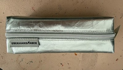 Schlamperrolle, Federmäppchen, Schlampermäppchen Eberhard Faber Silber