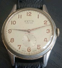 ASTIN oversize 36,5mm mecc orologio vintage uomo funzionante SWISS MADE 