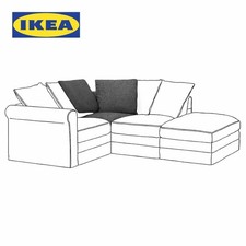 Ikea Gronlid Ersatzbezug für Eckbereich - Tallmyra mittelgrau 903.968.17