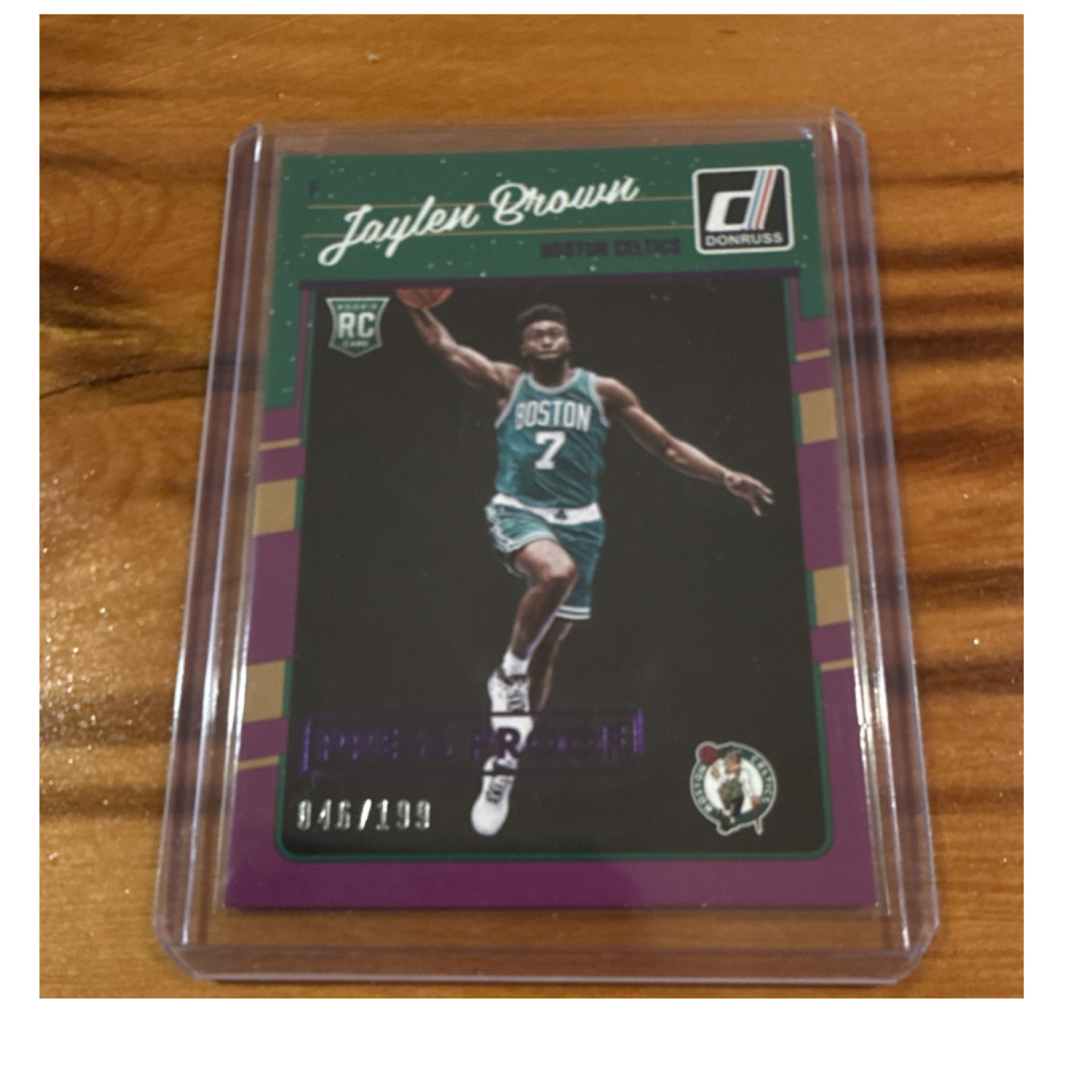 Panini 2016-17 Donruss Jaylen Brown RC Press Proof Purple /199 #153 Celtics