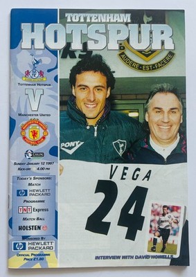 1996/97 Tottenham Hotspur vs Manchester United Premiership Official Programme