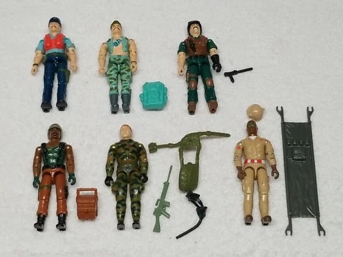 Vintage GI Joe Lot 1984 ARAH~ 6 Figures Near Complete ~ Doc Ripcord Gung Ho Mutt