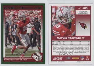 2024 Score Rookies Green Marvin Harrison Jr #305 Rookie RC