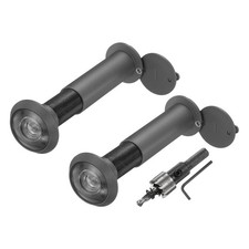 Door Pebble, 2Pcs Suitable Doors from 2-3/5'' to 4-1/8'', Grey