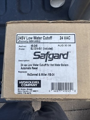 Hydrolevel 45-245 24SV Safgard Low Water Cut-Off Boiler with EL1214-SV Probe NEW