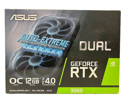 ASUS NVIDIA GeForce RTX 3060 12GB GDDR6 OC Edition Dual Graphics Card PCIe 4.0