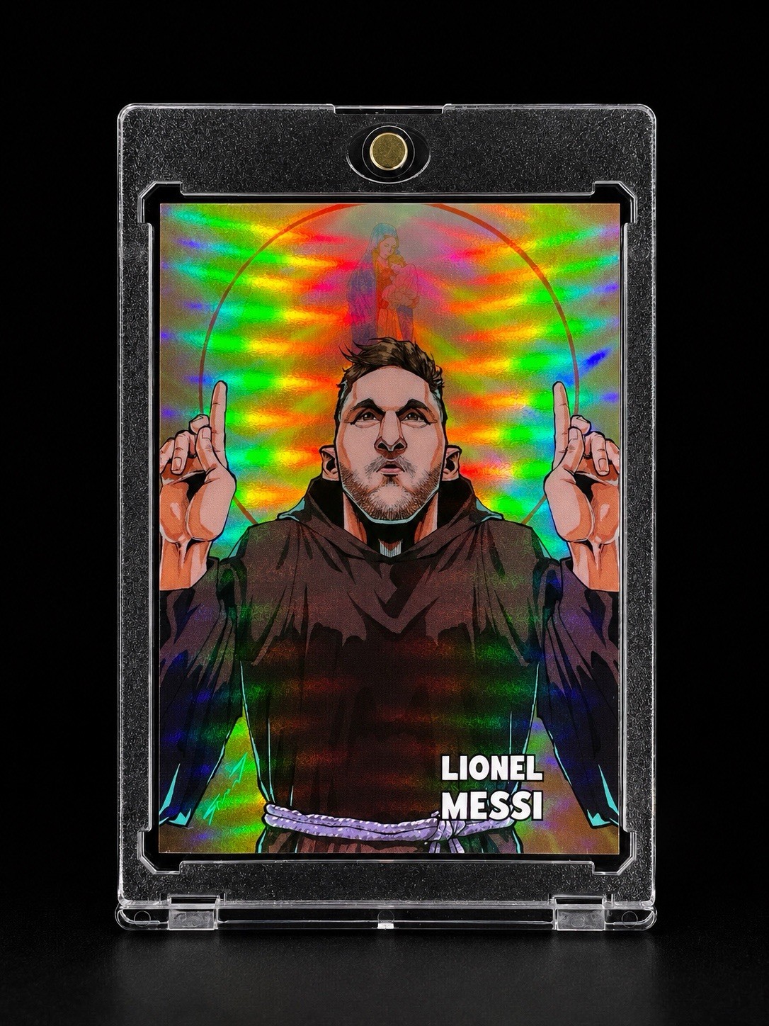 LIONEL MESSI RARE ANIME NATION HOLO 2026 Leaf Metal Shion Minabe Art Card SP