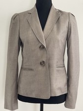 Nine West 2 Women's Light Grey Blazer with Shoulder Pads 204