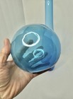 Huge 26" Vintage MCM Light Blue Holmegaard-style Cased Glass Ball Vase Bottle — photo 7