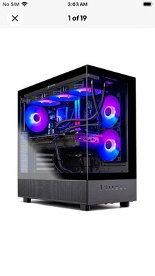 Skytech Gaming Azure 3 Gaming PC, AMD R7 9800X3D, NVIDIA RTX 5070, 2TB, Win 11