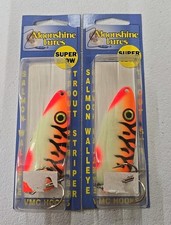 2X Moonshine 2 3/4" Casting Spoon 5/8oz TANGERINE TIGER SUPER GLOW TROUT SALMON