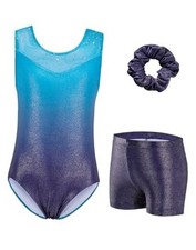 Gymnastics Leotards for Girls Sparkly Ballet Dance 6-7 Years Gradient Green