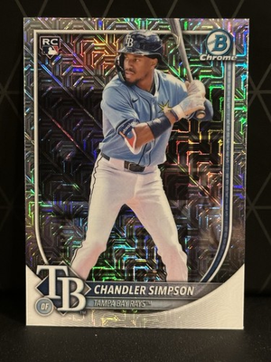 #ad Chandler Simpson 2025 Bowman Chrome Mega Box RC Mojo Refractor Rays $1.99